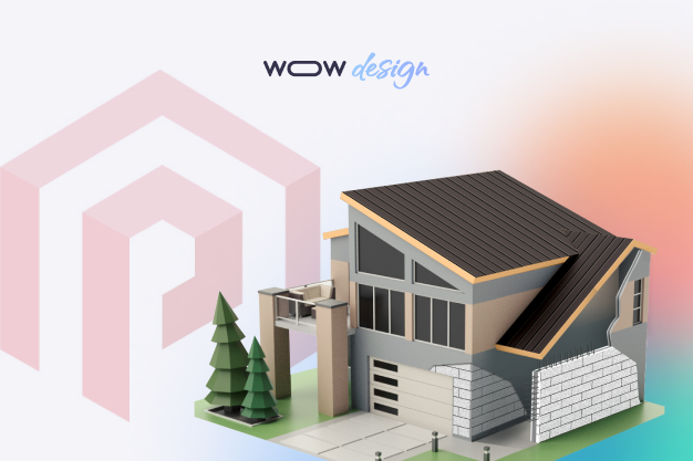 3d illustration design for startup construction company