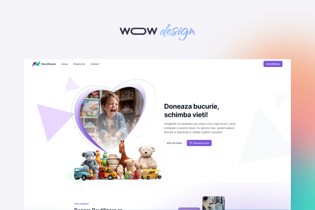 website design for recycling and donation appliances and toys